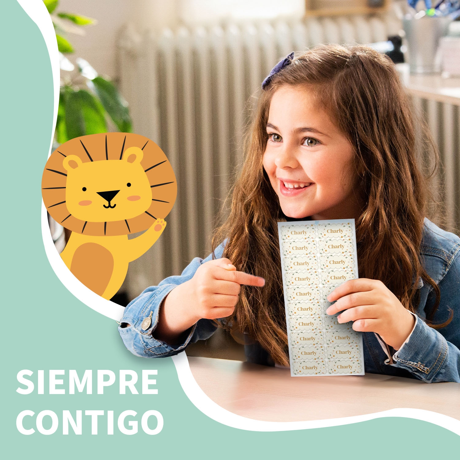 Etiquetas personalizadas onduladas con diseño