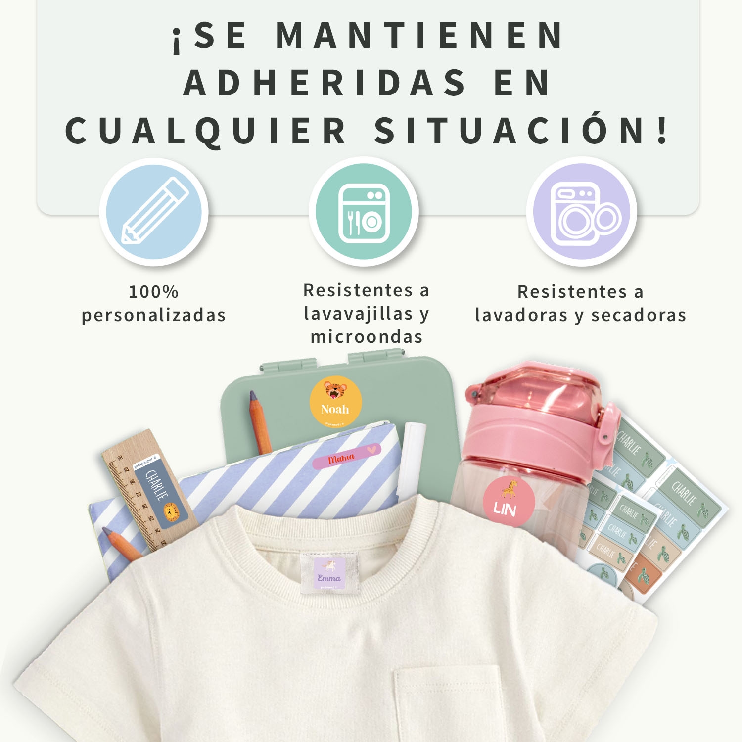 Kit combinado de etiquetas con tema