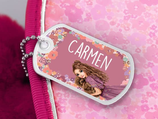 Etiqueta para mochila TOPModel