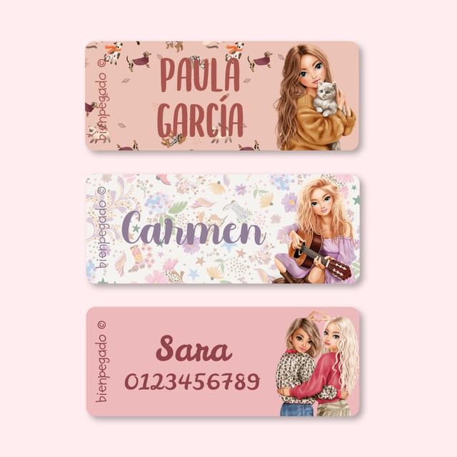 Etiquetas personalizadas TOPModel pequeñas