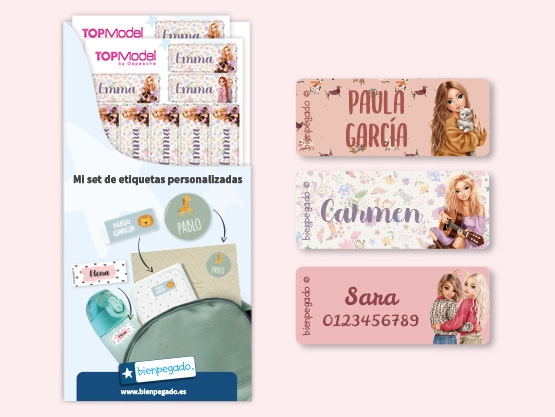 Etiquetas personalizadas TOPModel pequeñas