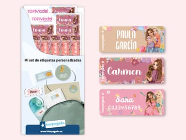Etiquetas personalizadas TOPModel pequeñas