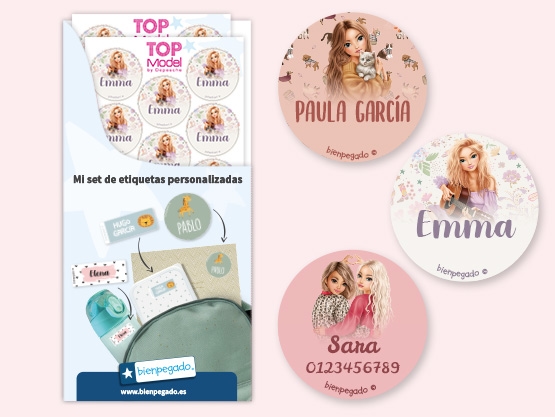 Etiquetas personalizadas redondas TOPModel