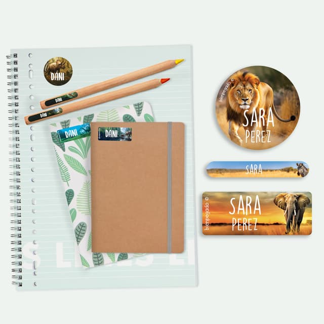 Kit de etiquetas personalizadas Mundo Real