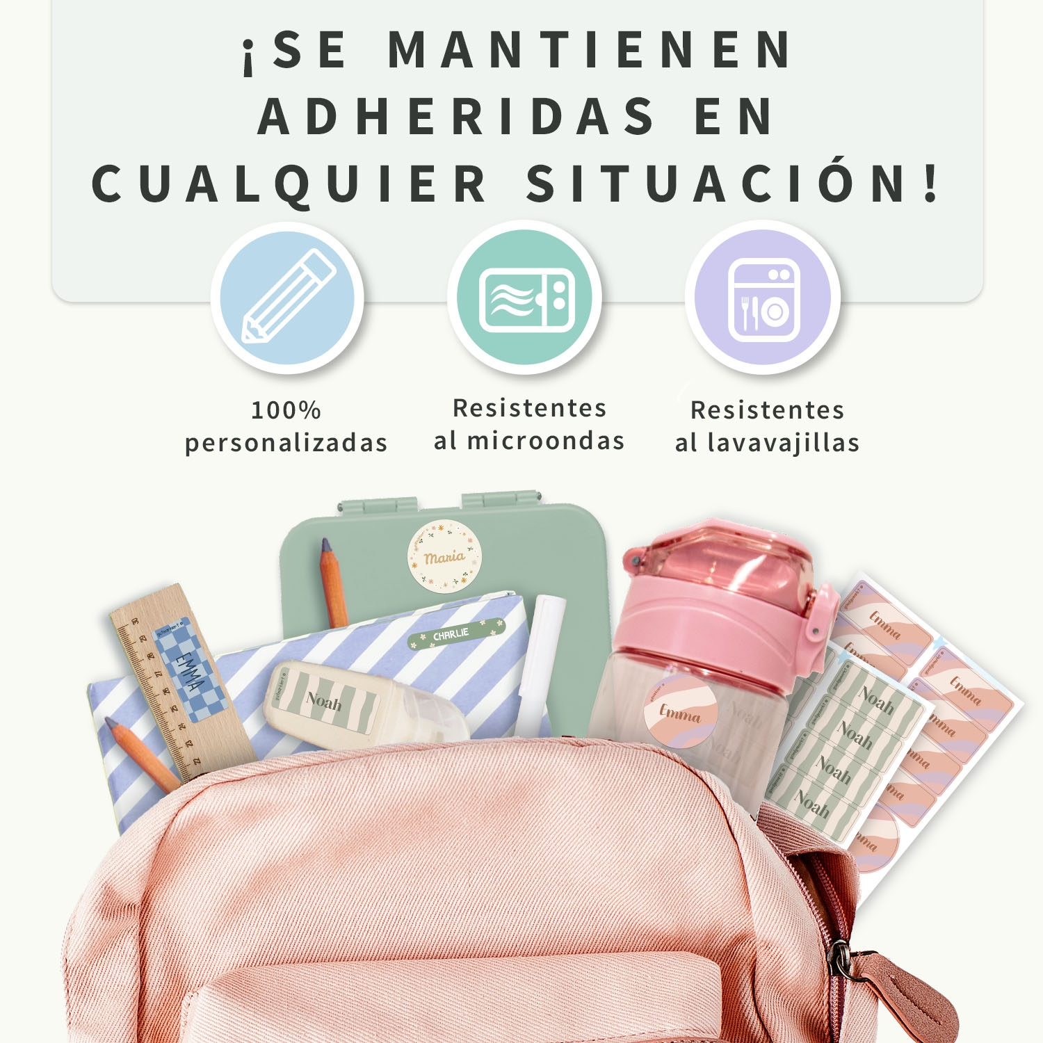 Kit de etiquetas personalizadas con diseño
