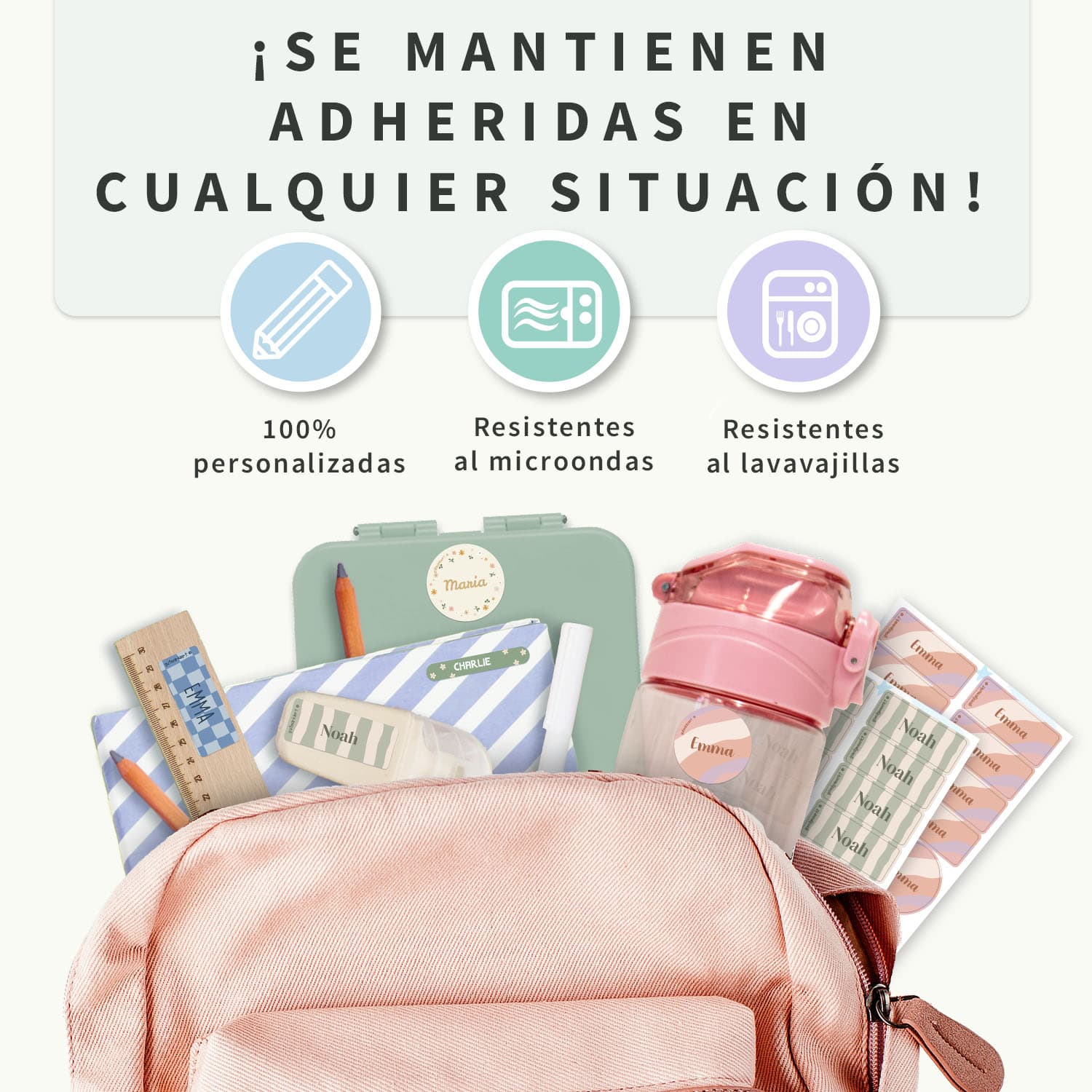 Kit de etiquetas personalizadas con diseño