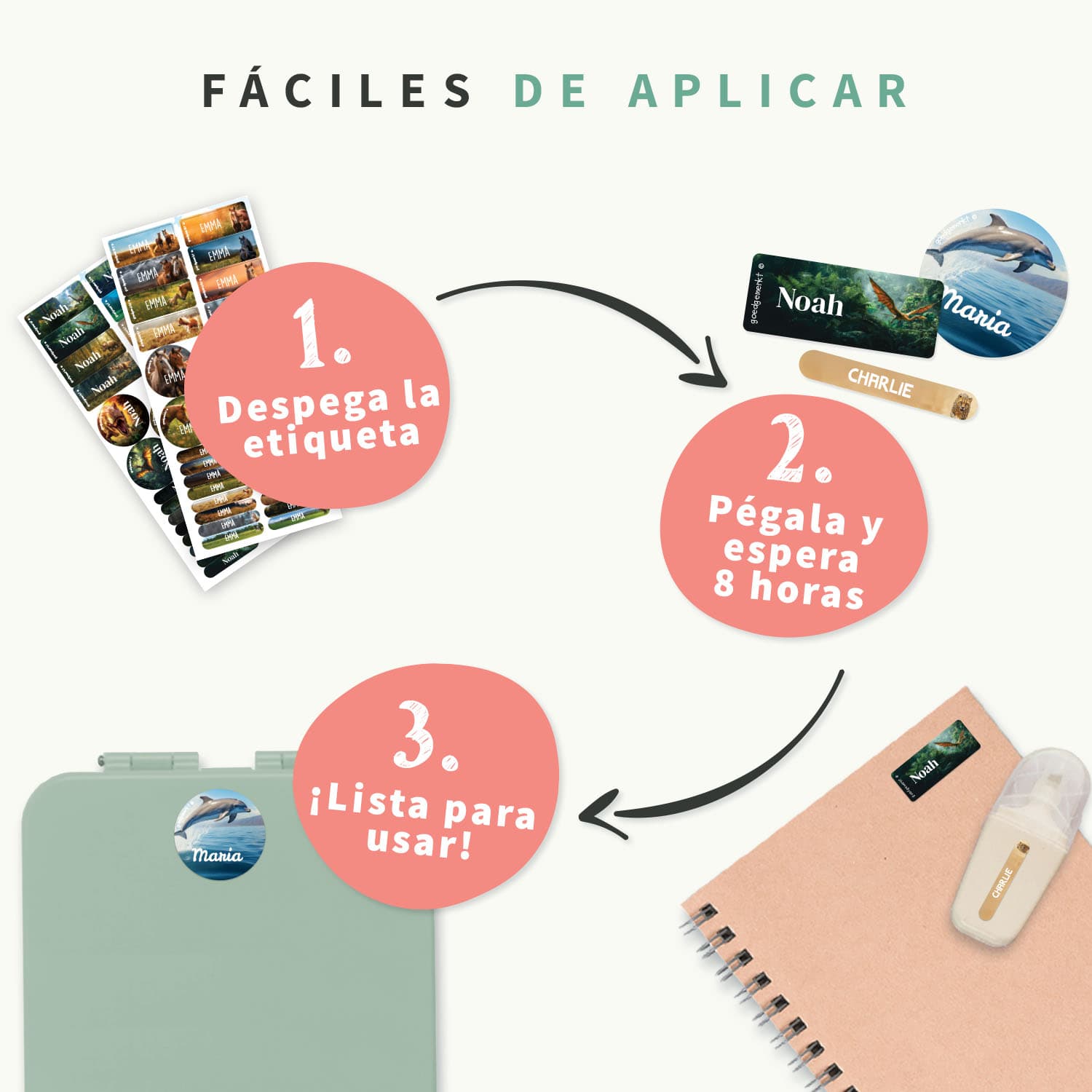 Kit de etiquetas personalizadas Mundo Real