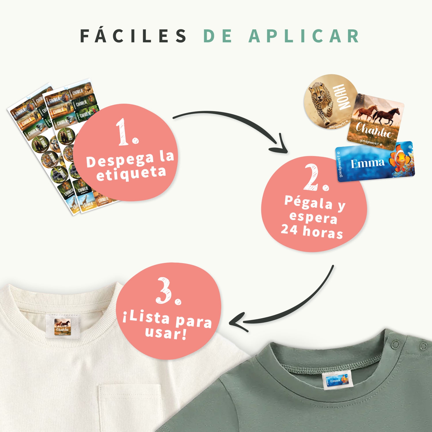 Kit de etiquetas para ropa Mundo Real