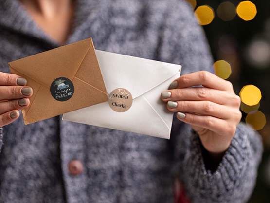 Etiquetas navideñas personalizadas