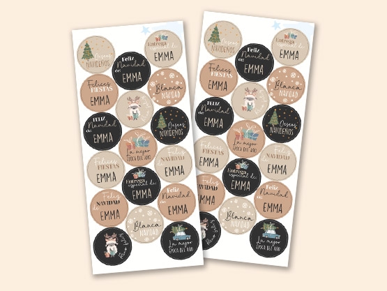 Etiquetas navideñas personalizadas