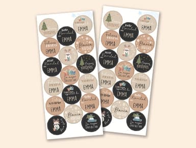 Etiquetas navideñas personalizadas