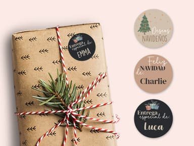 Etiquetas navideñas personalizadas